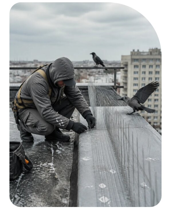 Защита от ворон под ключ в Ревде по цене от 5290 р. | Сенат-Рвд